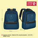 Wenger, New Essentials 2023, XE Resist 16 inches Laptop Backpack, 23 liters, Ocean Blue