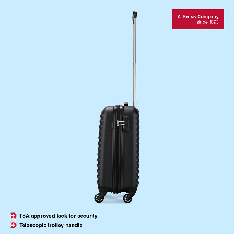 Wenger, In-Flight Cabin Hardside Suitcase, 38 Litres, Black, Swiss Designed