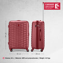 Wenger In-Flight Medium Hardside Check-In Suitcase, 64 Litres, Red, Swiss Designed