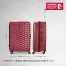Wenger In-Flight Large Hardside Check-In Suitcase, 96 Litres, Red, Swiss Designed