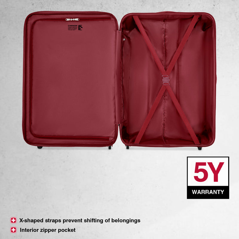 Wenger In-Flight Large Hardside Check-In Suitcase, 96 Litres, Red, Swi