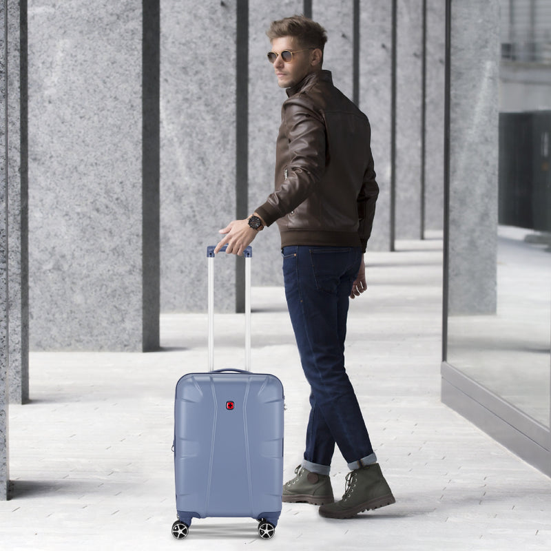 Wenger, Cote D' Azure Hardside Cabin Suitcase, 38 Litres, Blue, Swiss designed