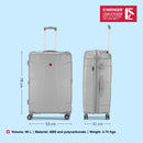 Wenger, Cote D' Azure Large Hardside Check-In Suitcase, 96 Litres, Silver Swiss Designed