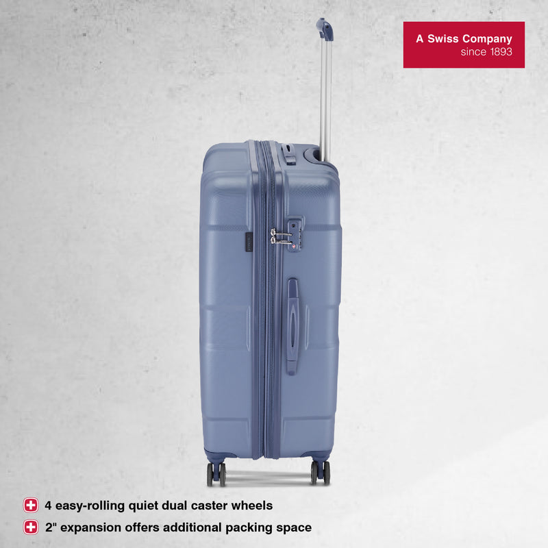 Wenger Cote D' Azure Large Hardside Check-In Suitcase, 96 Litres, Blue, Swiss designed