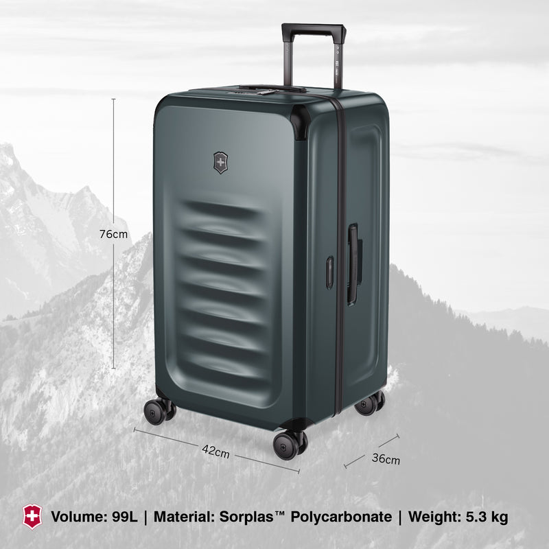 Victorinox Swiss Designed Spectra 3.0 Large Hardside Check-in Luggage, 99 litres, Storm Grey