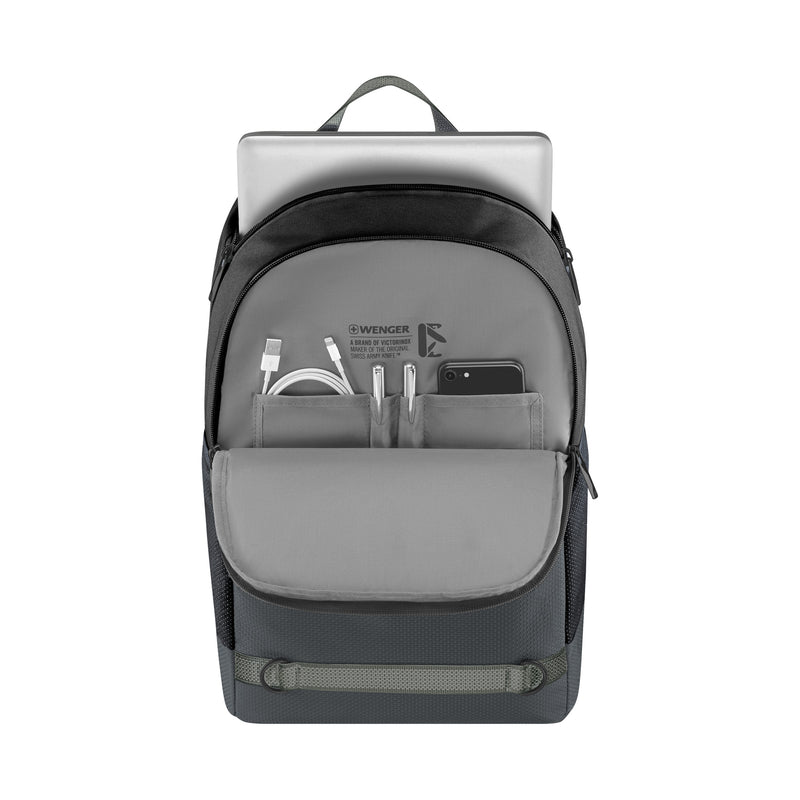 Wenger NEXT Tyon 15.6" Laptop Backpack, Gravity Black, 23 Litres, Swiss Designed