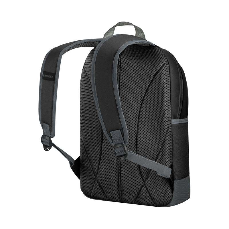 Wenger NEXT Tyon 15.6" Laptop Backpack, Gravity Black, 23 Litres, Swiss Designed