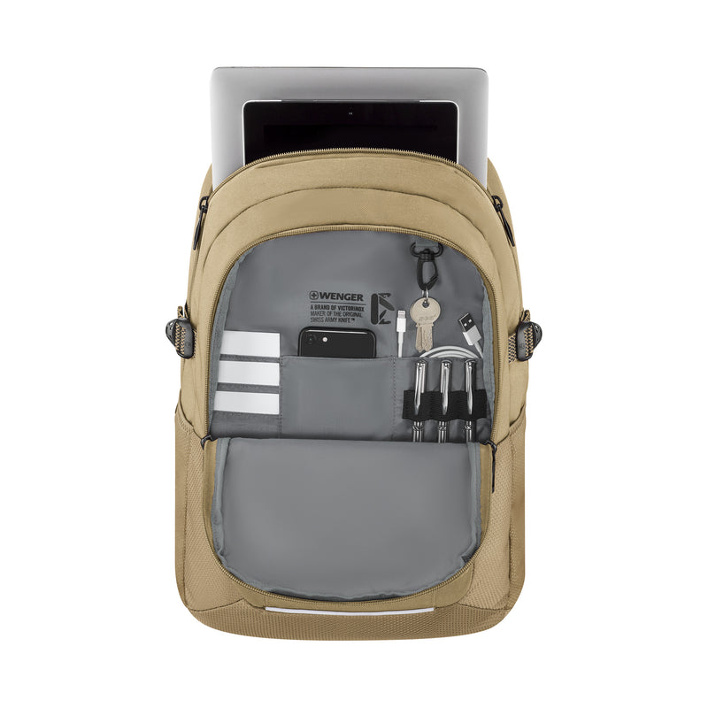 Wenger NEXT Ryde 16'' Laptop Backpack, Beige, 24 Litres, Swiss Designed