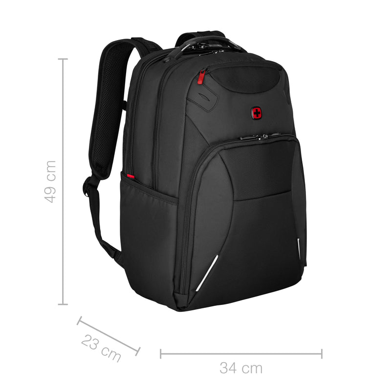 Wenger Cosmic 17" Laptop Backpack, Black, 30 Litres, Swiss Designed