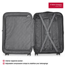 Wenger, 2 pc set Combo Static Pro Medium Hardside Luggage(67 cm), Carry-on Hardside Suitcase Luggage (55 cm), Grey