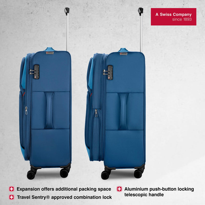 Wenger, Castic Large Softside Case, Blue, 102 Liters, Swiss designed-blend of style & function