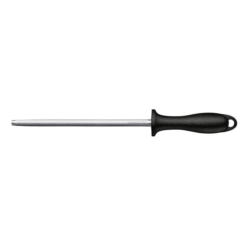 Victorinox Swiss Classic, Knife Sharpener Tool (32.4 cm), Round, Black, Honing Steel With Medium-Fine Cut