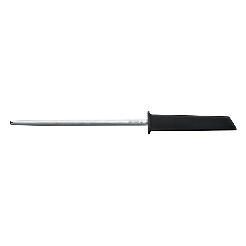 Victorinox Swiss Modern, Knife Sharpener Tool(36.2 cm), Round, Black, Honing Steel With Medium-Fine Cut