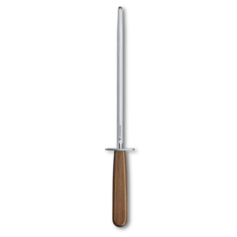 Victorinox Wood, Knife Sharpener Tool (23 cm), Round, Brown, Honing Steel With Medium-Fine Cut