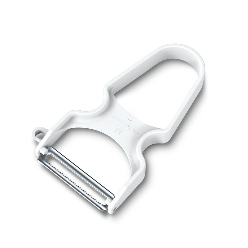 Victorinox Multipurpose Rapid Peeler/ Vegetable Scrapper, Serrated Edge, White, Swiss Made