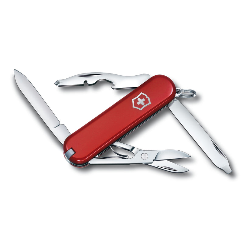 Victorinox Swiss Army Knife, Rambler, Small (58 mm), Red Scale| Outdoor Multitool Pocket Knife