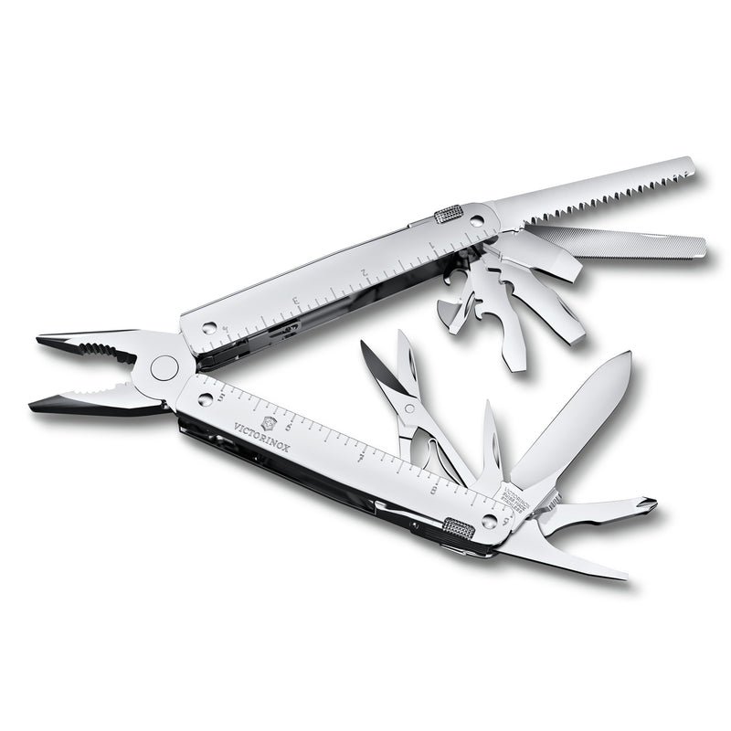 Victorinox Swiss Army Knife Swiss Tool MX, (11.5 cm) Gray, Steel, Outdoor Multitool Pocket Knife