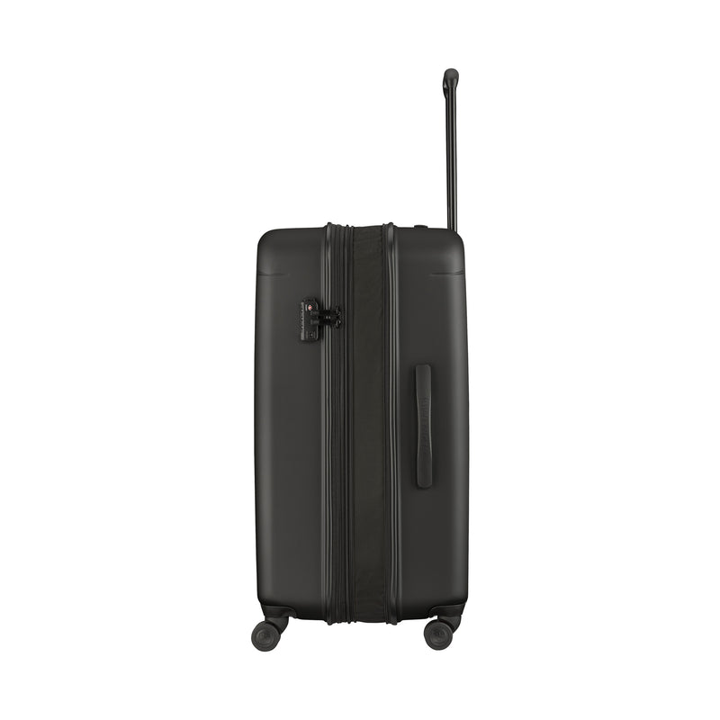 Wenger, Flyn Check-In Large Hardside Luggage, 75 cm (102 liters), Polycarbonate/ABS Blend, Black
