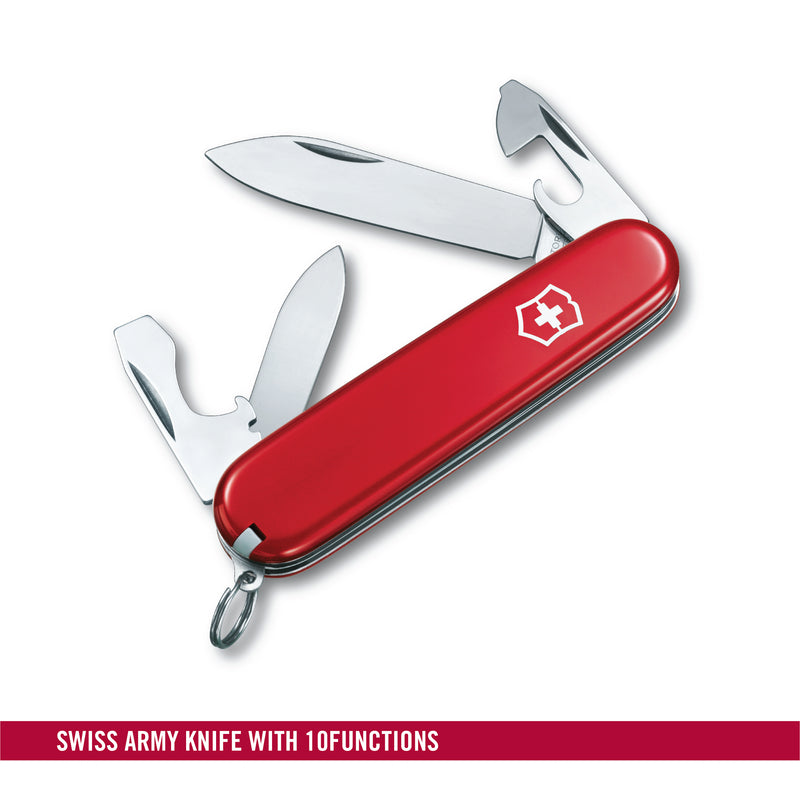 Victorinox Swiss Army Knife - Recruit - 10 Functions 84 mm Red