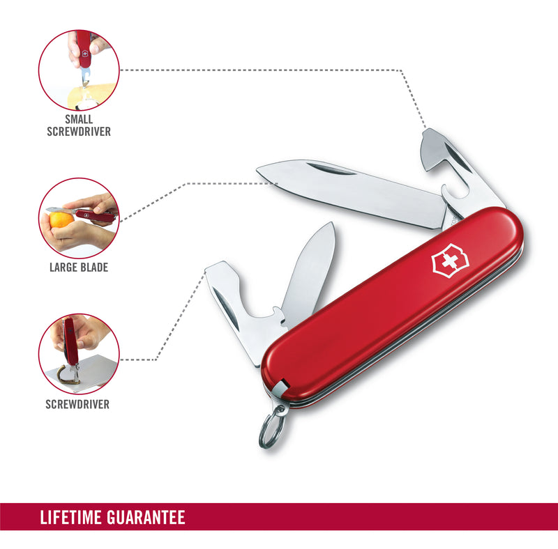 Victorinox Swiss Army Knife - Recruit - 10 Functions 84 mm Red