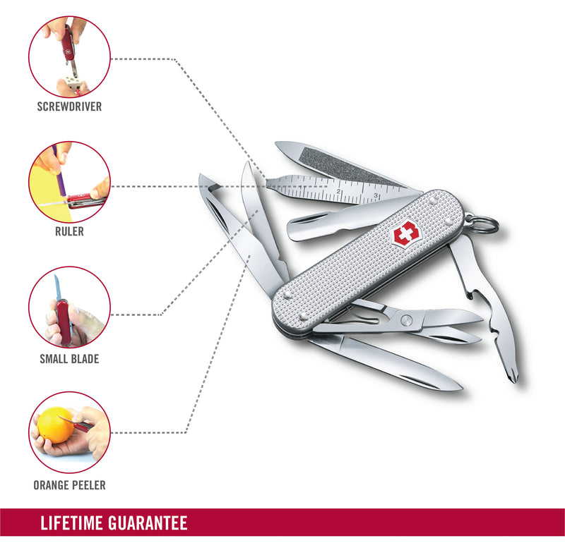 Victorinox Swiss Army Knife MiniChamp Alox- 15 Function 58 mm Grey