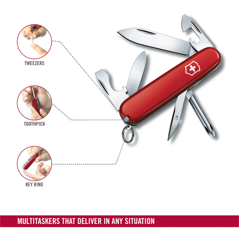 Victorinox Swiss Army Knife - Tinker Small - 12 Functions 84 mm Red