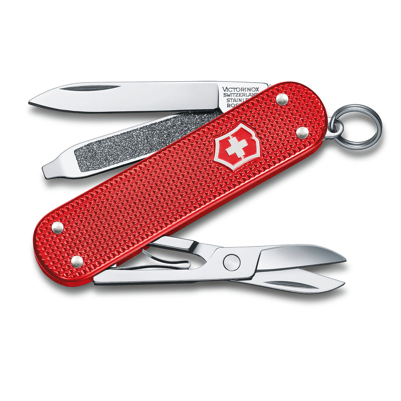 Victorinox Swiss Army Knife -SWISS CLASSICS - 5 Function, Multitool with a Pair of Scissors in Alox Scales - Sweet Berry, 58 mm