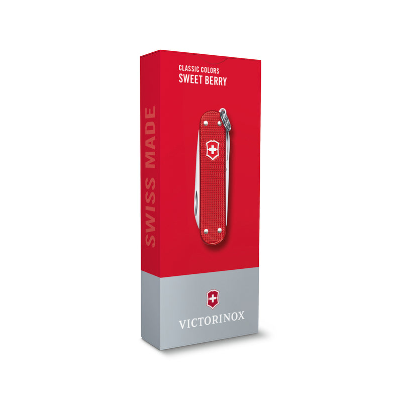 Victorinox Swiss Army Knife -SWISS CLASSICS - 5 Function, Multitool with a Pair of Scissors in Alox Scales - Sweet Berry, 58 mm