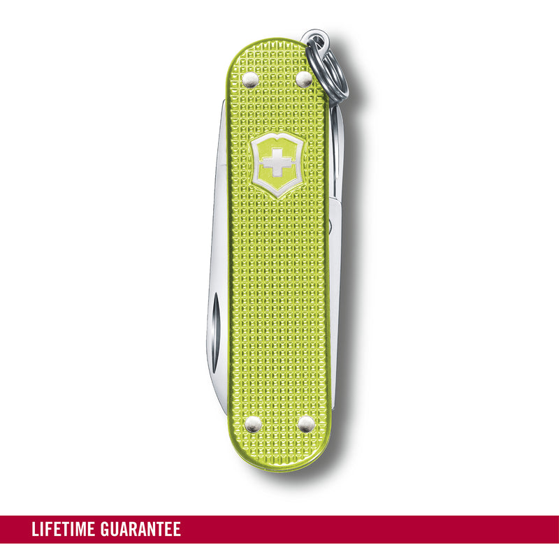 Victorinox Swiss Army Knife -SWISS CLASSICS - 5 Function, Multitool with a Pair of Scissors in Alox Scales - Lime Twist, 58 mm