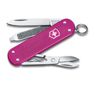 Victorinox Swiss Army Knife -SWISS CLASSICS - 5 Function, Multitool with a Pair of Scissors in Alox Scales - Flamingo Party, 58 mm