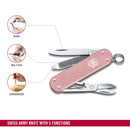 Victorinox Swiss Army Knife -SWISS CLASSICS - 5 Function, Multitool with a Pair of Scissors in Alox Scales - Cotton Candy, 58 mm