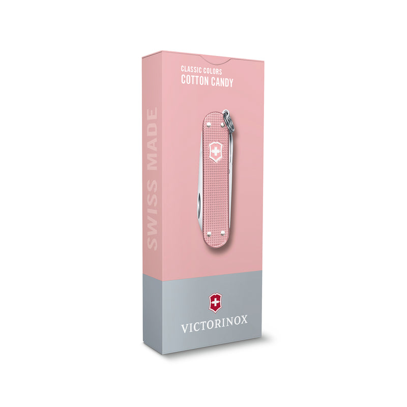 Victorinox Swiss Army Knife -SWISS CLASSICS - 5 Function, Multitool with a Pair of Scissors in Alox Scales - Cotton Candy, 58 mm