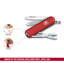 Victorinox Swiss Army Knife - Swiss Classic - 7 Functions, DO-IT-YOURSELF Champion, Multitool and Survival Gadget - Red, 58 mm