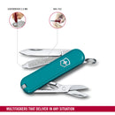 Victorinox Swiss Army Knife - SWISS CLASSICS - 7 Function, Multitool with a Pair of Scissors - Mountain Lake, 58 mm
