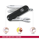 Victorinox Swiss Army Knife -SWISS CLASSICS - 7 Function, Multitool with a Pair of Scissors - Dark Illusion, 58 mm
