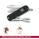 Victorinox Swiss Army Knife -SWISS CLASSICS - 7 Function, Multitool with a Pair of Scissors - Dark Illusion, 58 mm