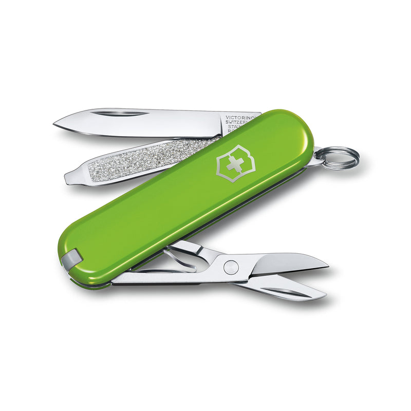 Victorinox Swiss Army Knife - SWISS CLASSICS - 7 Function, Multitool with a Pair of Scissors - Smashed Avocado, 58 mm