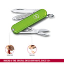 Victorinox Swiss Army Knife - SWISS CLASSICS - 7 Function, Multitool with a Pair of Scissors - Smashed Avocado, 58 mm