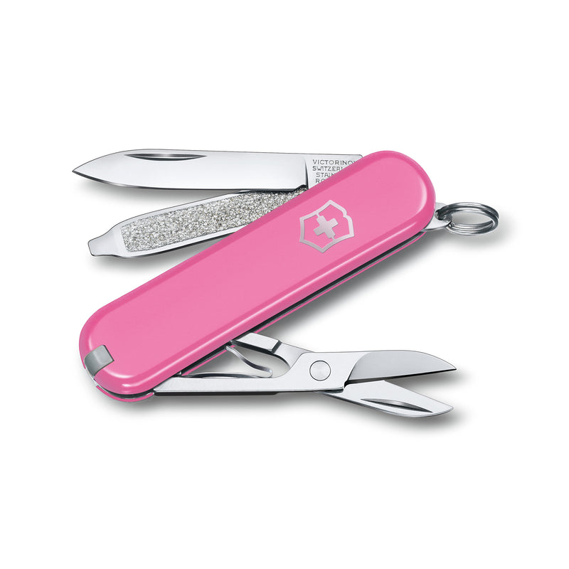 Victorinox Swiss Army Knife -SWISS CLASSICS - 7 Function, Multitool with a Pair of Scissors - Cherry Blossom, 58 mm
