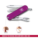 Victorinox Swiss Army Knife -SWISS CLASSICS - 7 Function, Multitool with a Pair of Scissors - Tasty Grape, 58 mm