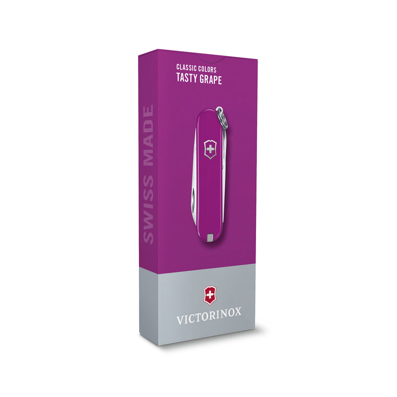 Victorinox Swiss Army Knife -SWISS CLASSICS - 7 Function, Multitool with a Pair of Scissors - Tasty Grape, 58 mm