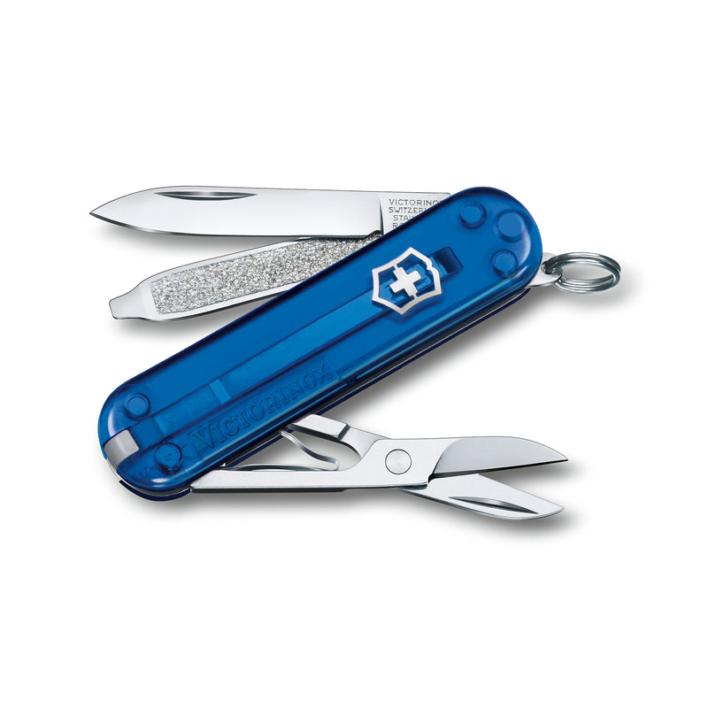 Victorinox Swiss Army Knife -SWISS CLASSICS - 7 Function, Multitool with a Pair of Scissors - Deep Ocean, 58 mm