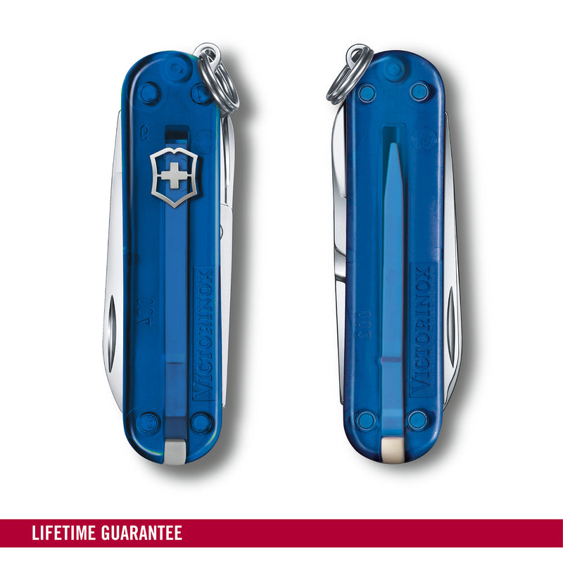 Victorinox Swiss Army Knife -SWISS CLASSICS - 7 Function, Multitool with a Pair of Scissors - Deep Ocean, 58 mm