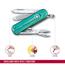 Victorinox Swiss Army Knife -SWISS CLASSICS - 7 Function, Multitool with a Pair of Scissors - Tropical Surf, 58 mm