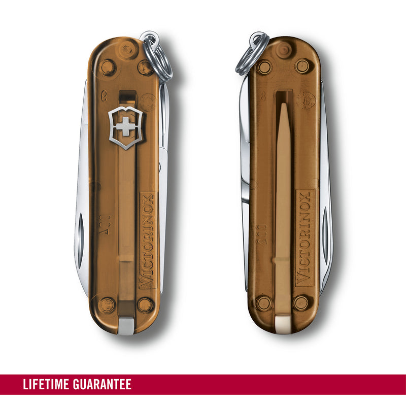 Victorinox Swiss Army Knife -SWISS CLASSICS - 7 Function, Multitool with a Pair of Scissors - Chocolate Fudge, 58 mm