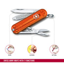 Victorinox Swiss Army Knife -SWISS CLASSICS - 7 Function, Multitool with a Pair of Scissors - Fire Opal, 58 mm