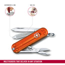 Victorinox Swiss Army Knife -SWISS CLASSICS - 7 Function, Multitool with a Pair of Scissors - Fire Opal, 58 mm