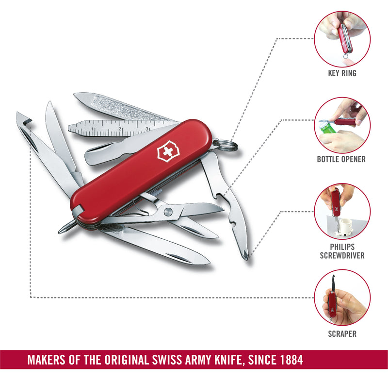 Victorinox Swiss Army Knife - MiniChamp - 18 Functions 58 mm Red