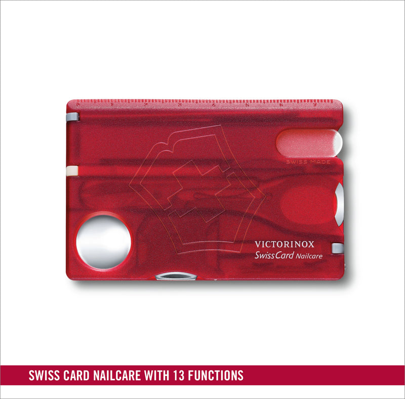 Victorinox SwissCard Nailcare - 13 Functions 82 mm Red