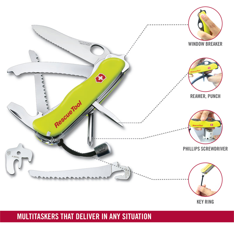 Victorinox Rescue Tool Swiss Army Knife 13 Functions 111 mm Yellow